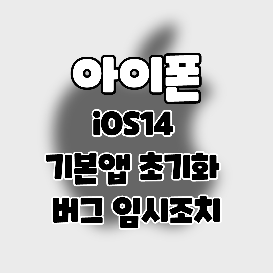  iPhone/iOS14] 아이폰 재부팅 후 기본앱 초기화 및 변경버그 임시조치.