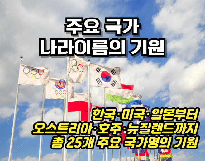 나라 이름 기원 정리 - 25개 국