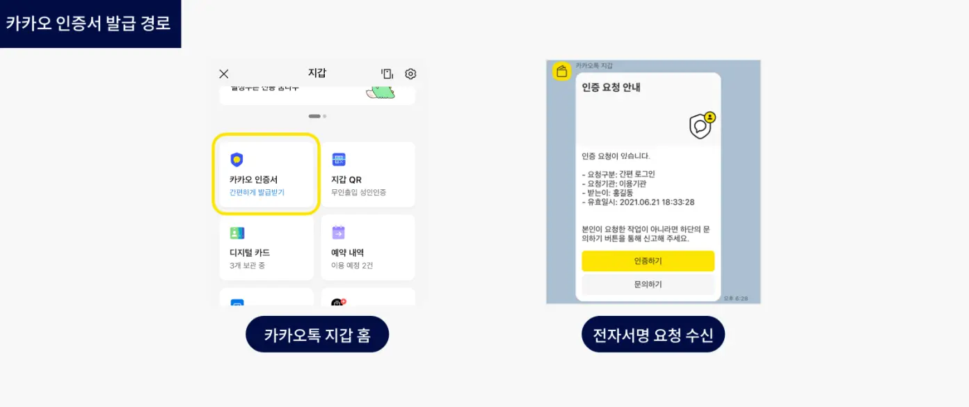 카카오 금융인증서