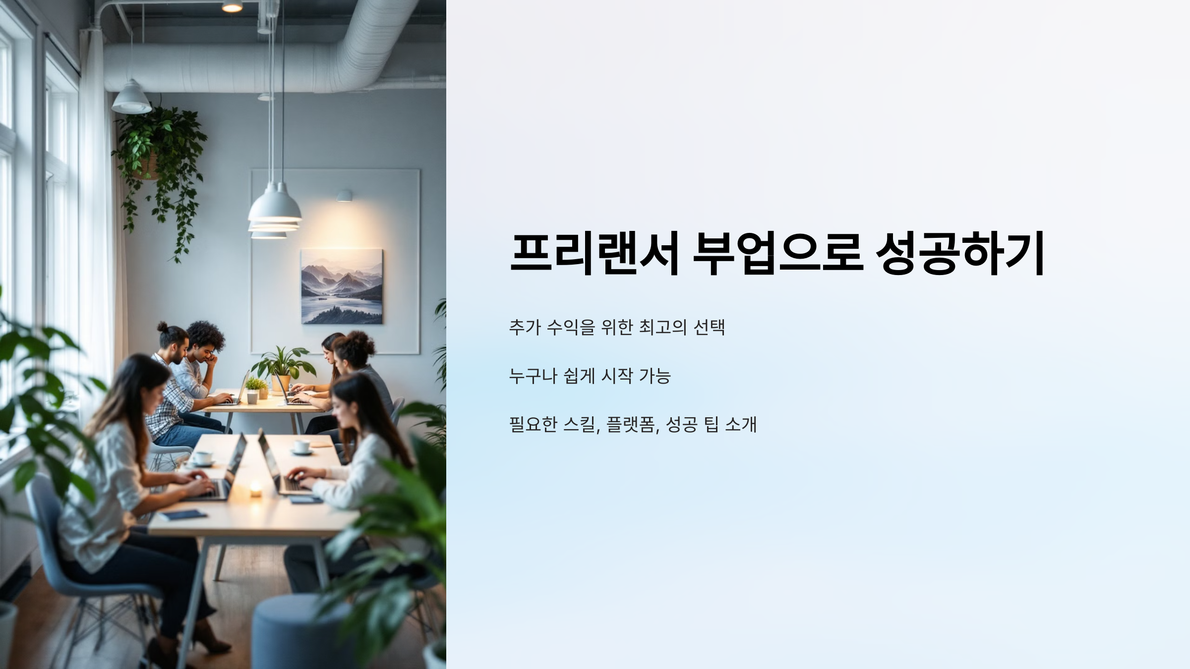 프리랜서 작업으로 부업 시작하기