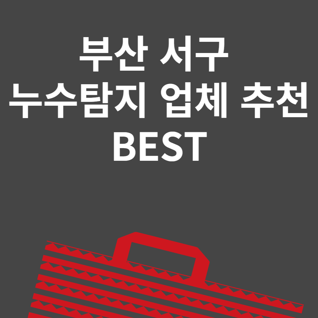 부산 서구 누수탐지 업체 추천 Best6ㅣ비용ㅣ누수 보험 블로그 썸내일 사진