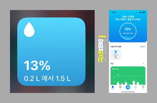아이폰 위젯 추천 물마시기 나의 물