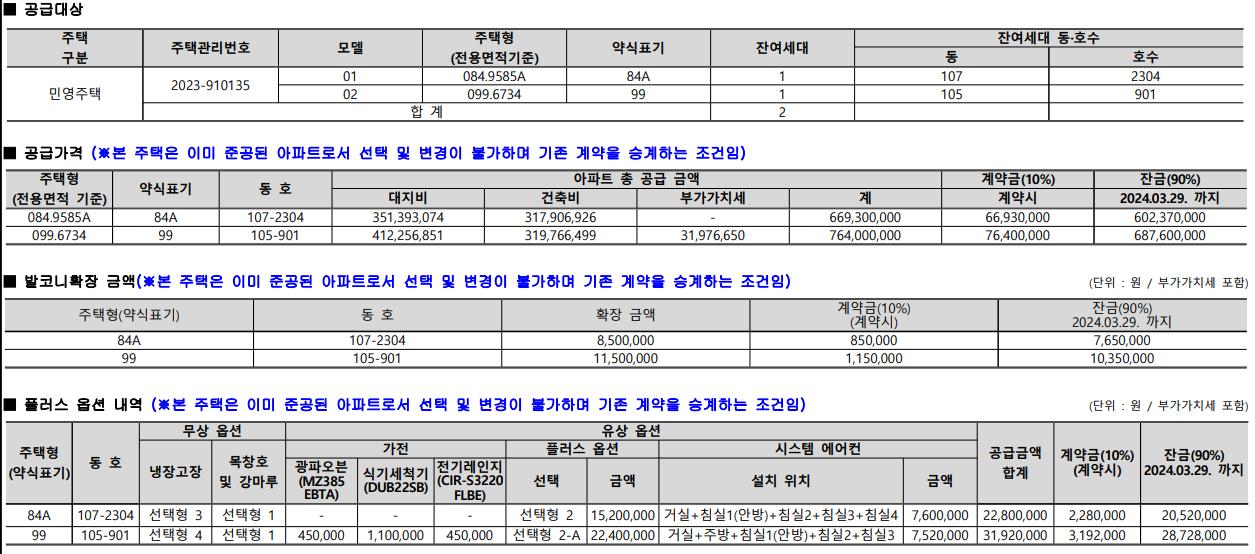 공급대상 공급가격