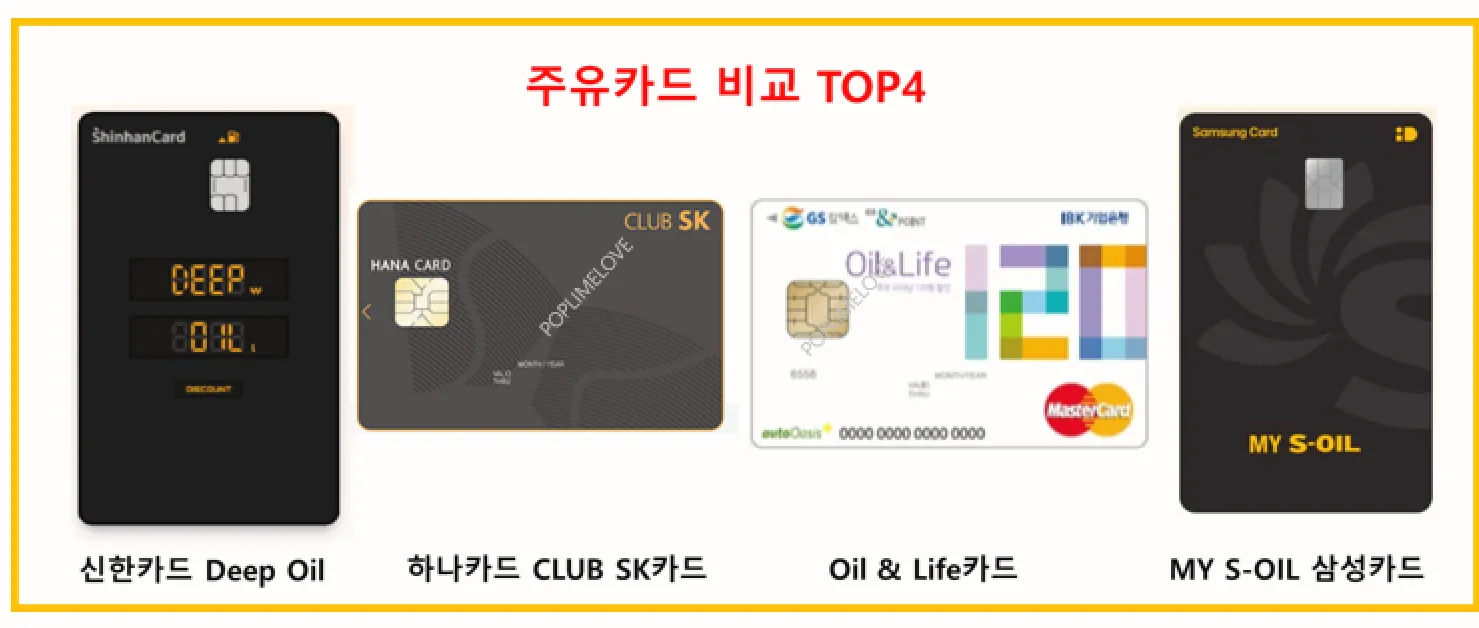 주유 할인카드 TOP 4 비교