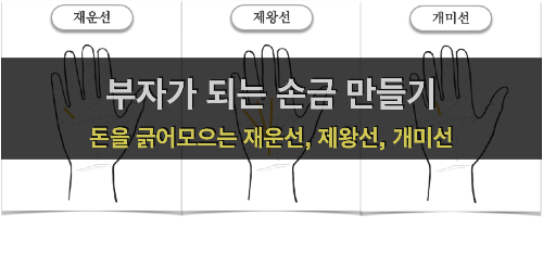  부자가 되는 손금 만들기 (돈을 긁어모으는 재운선, 제왕선, 개미선)