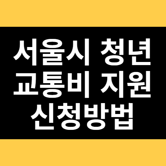 서울시 청년 교통비 지원 신청방법 썸네일
