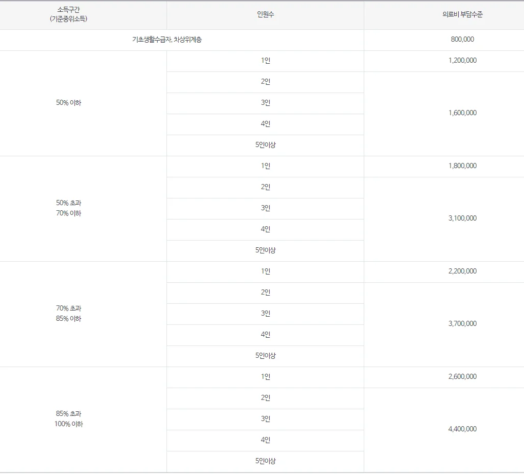 재난적 의료비 지원 사업