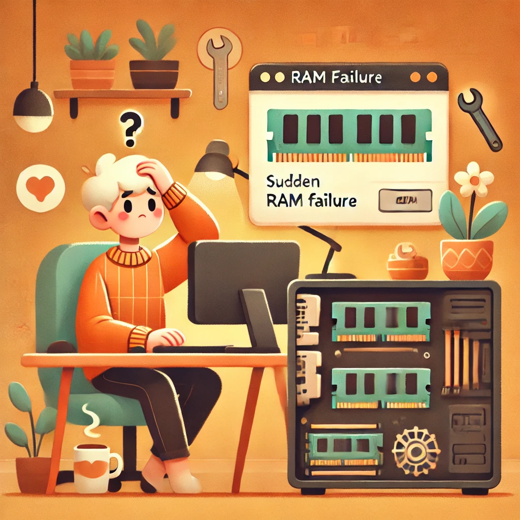 컴퓨터 사용 중 갑자기 램(RAM) 고장 발생