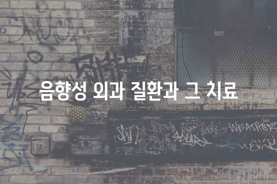 음향성 외과 질환과 그 치료