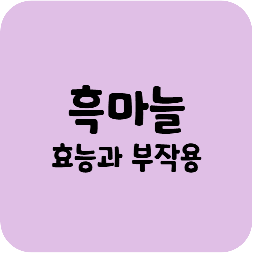 흑마늘 효능