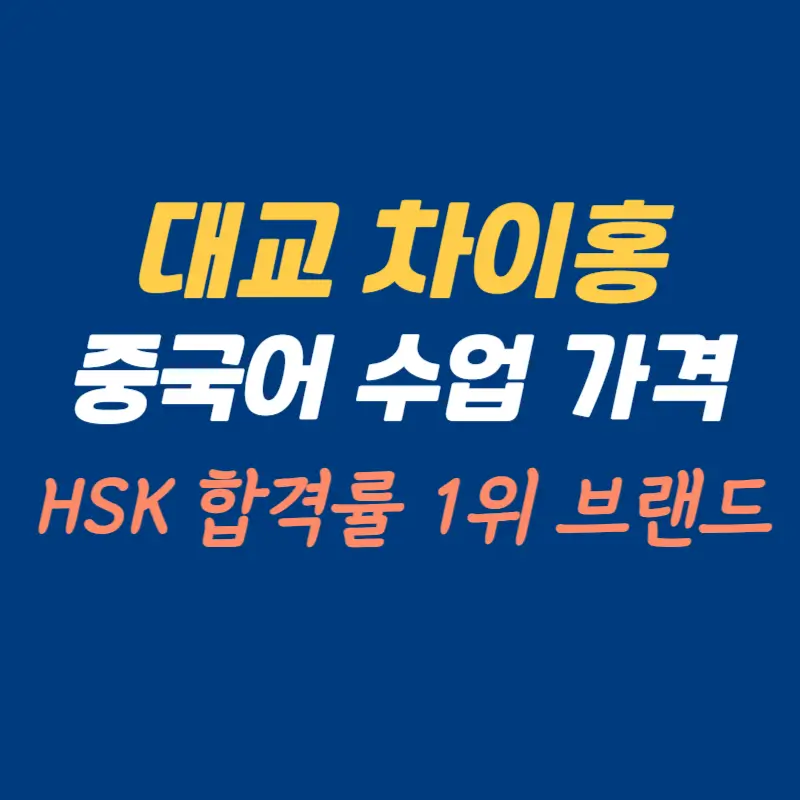 대교-차이홍-중국어-가격-비용