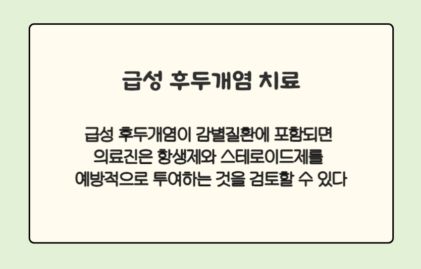 급성 후두개염 치료