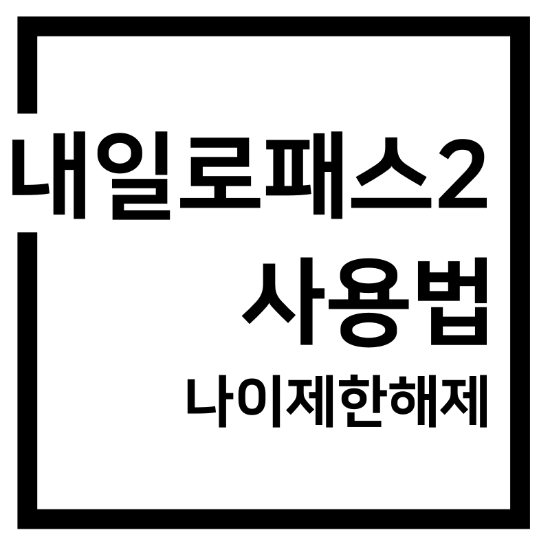  내일로패스2 사용법 총정리(나이제한 해제)