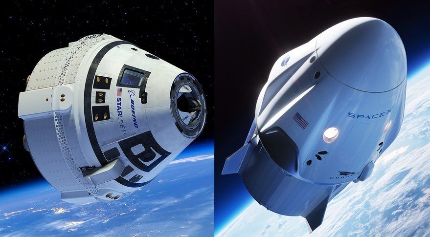 Boeing(왼쪽)과 SpaceX(오른쪽)