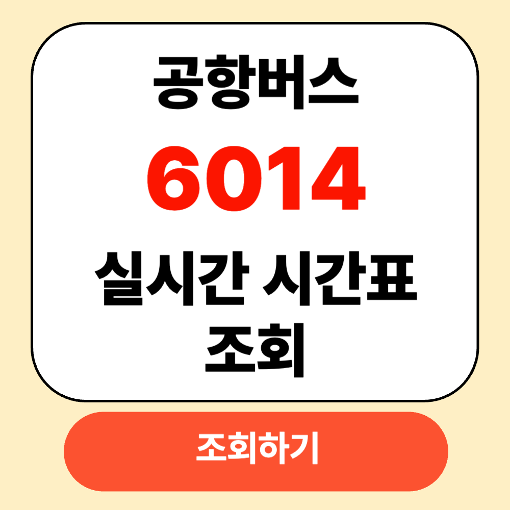 6014 공항버스