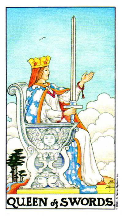  [웨이트 카드 해석] Queen of Swords 퀸 소드 타로 카드 정방향  & 역방향 해석