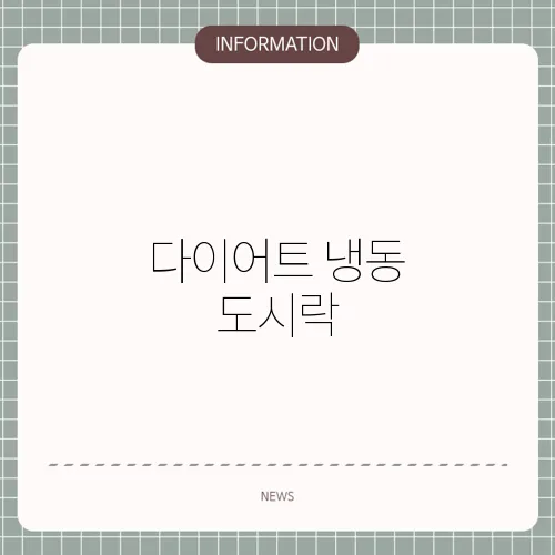 다이어트 냉동 도시락