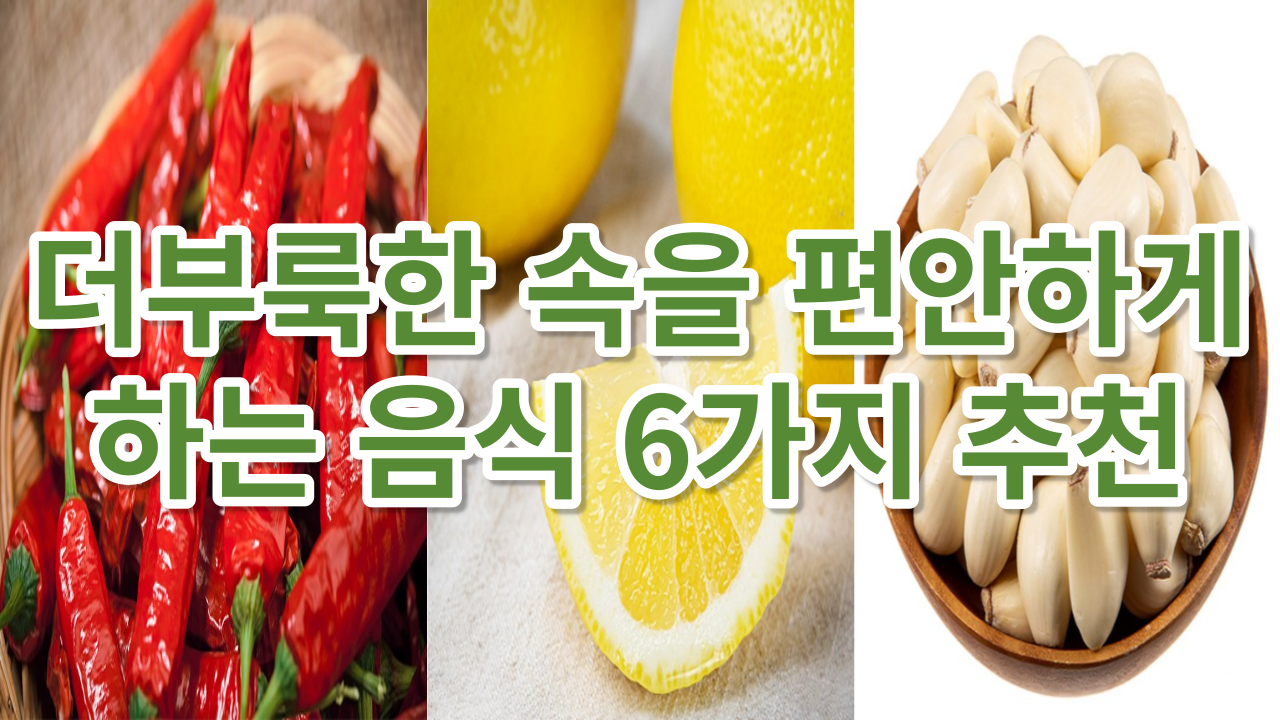 더부룩한 속을 편안하게 하는 음식 추천