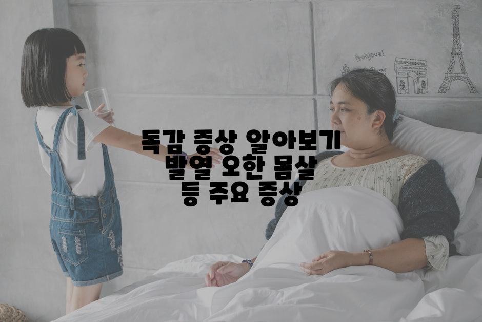 독감 증상 알아보기 발열 오한 몸살 등 주요 증상