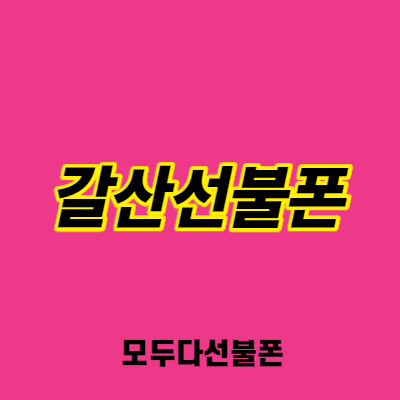  갈산선불폰 본인명의로 유심개통하기