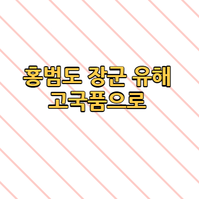  홍범도 장군 유해 고국품으로..