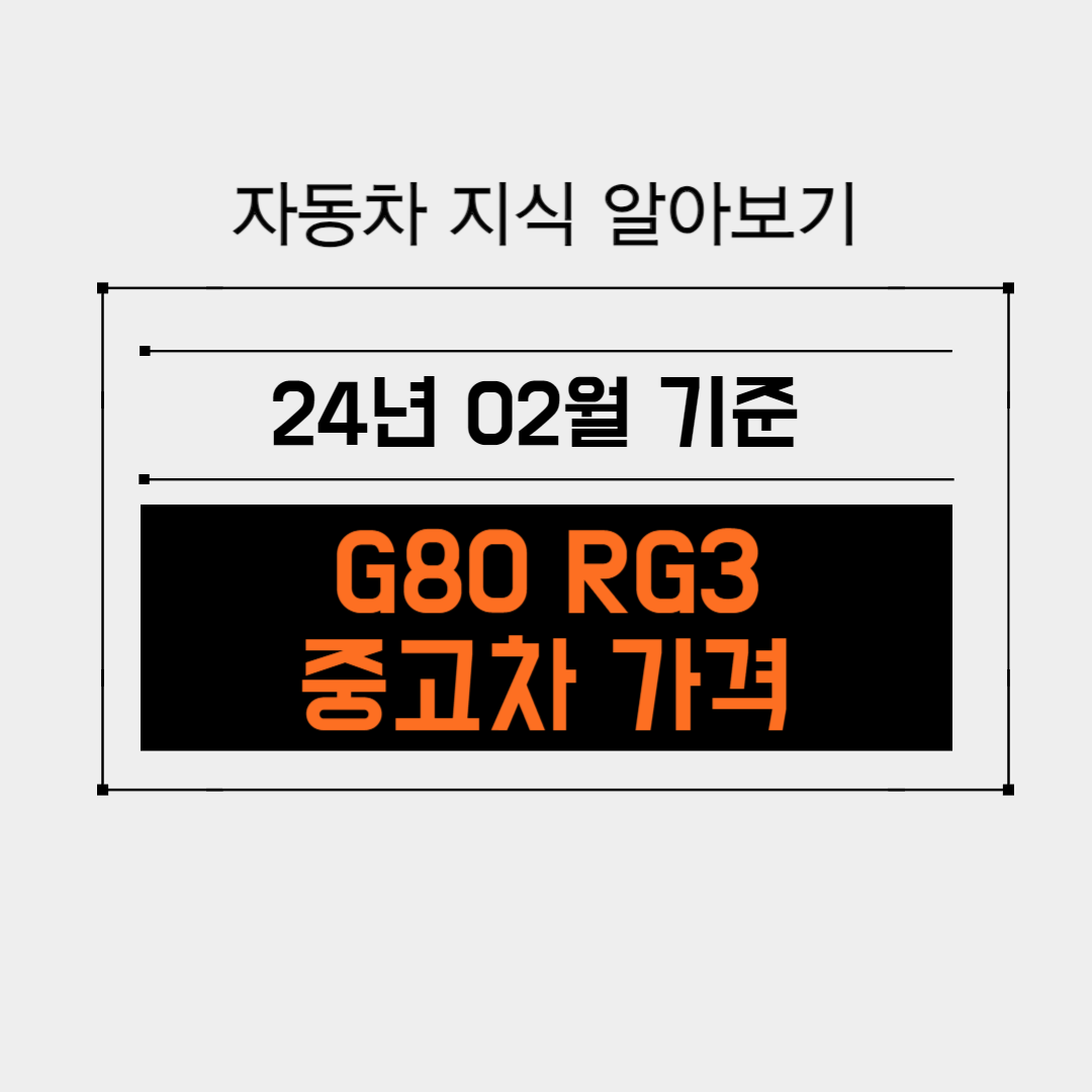 g80 RG3의 가격
