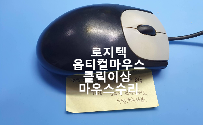  경기 김포에서 택배로 보내온 로지텍 옵티컬 마우스 m-bj58 마우스 좌우 클릭 이상 마우스 수리
