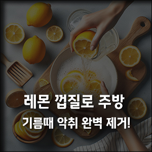 레몬껍질-주방-기름때-악취-제거