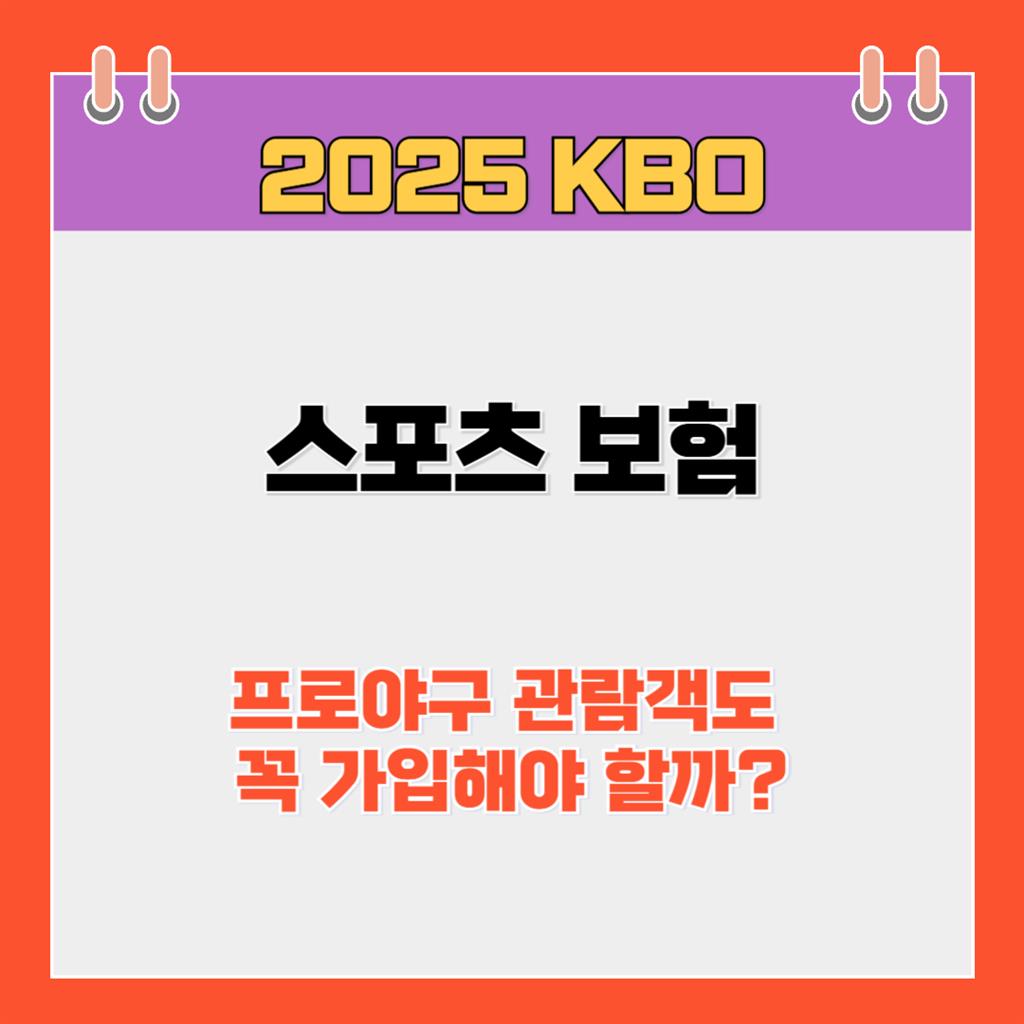 🏥 스포츠 보험, 프로야구 관람객도 꼭 가입해야 할까?