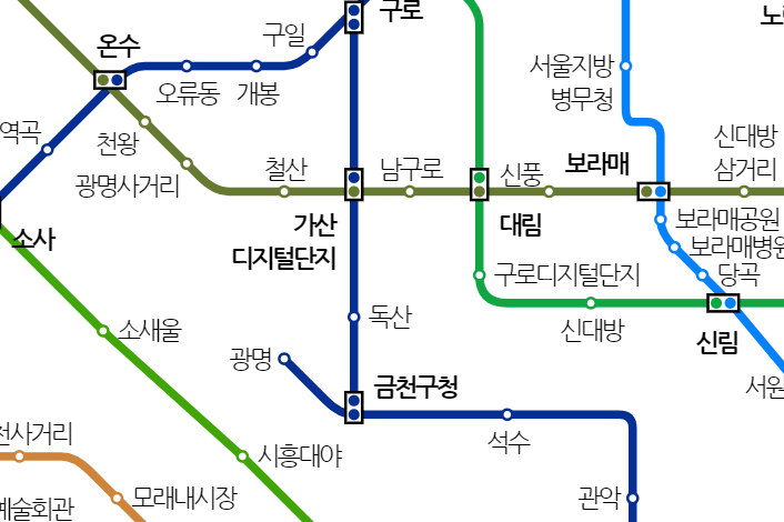 서울 지하철 노선도 크게보기