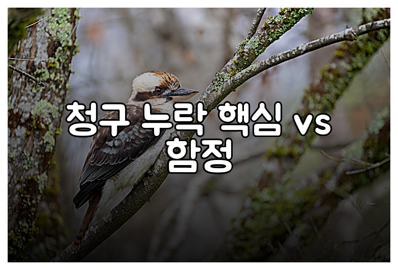 청구 누락 핵심 vs 함정