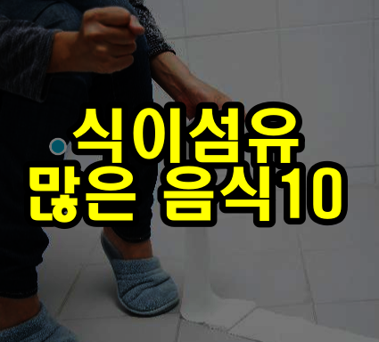  식이섬유 많은 음식 10가지=변비의 좋은음식