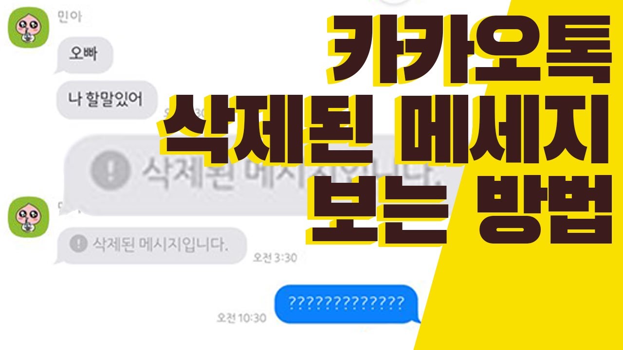 카카오톡 삭제된 채팅