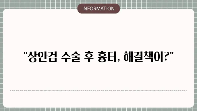 상안검 수술 흉터