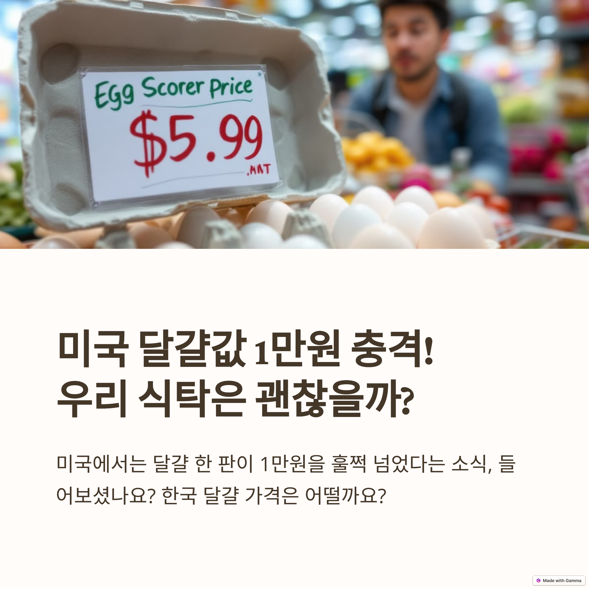 달걀 가격 폭등한 미국&amp;#44; 우리나라 식탁 물가는 안전할까?