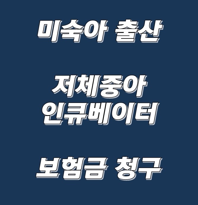  (보험금 청구) 저체중아 인큐베이터 - 미숙아로 출산