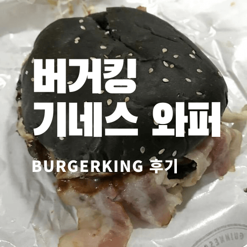  버거킹 기네스 와퍼 가격 솔직후기