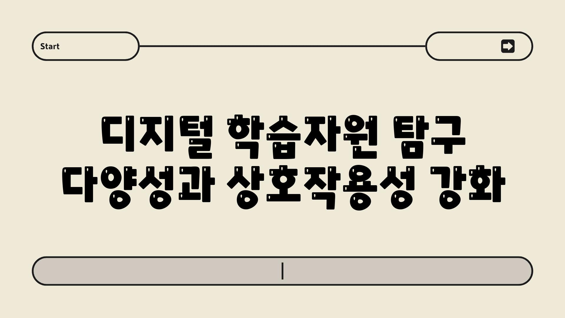 디지털 학습자원 비교 다양성과 상호작용성 강화