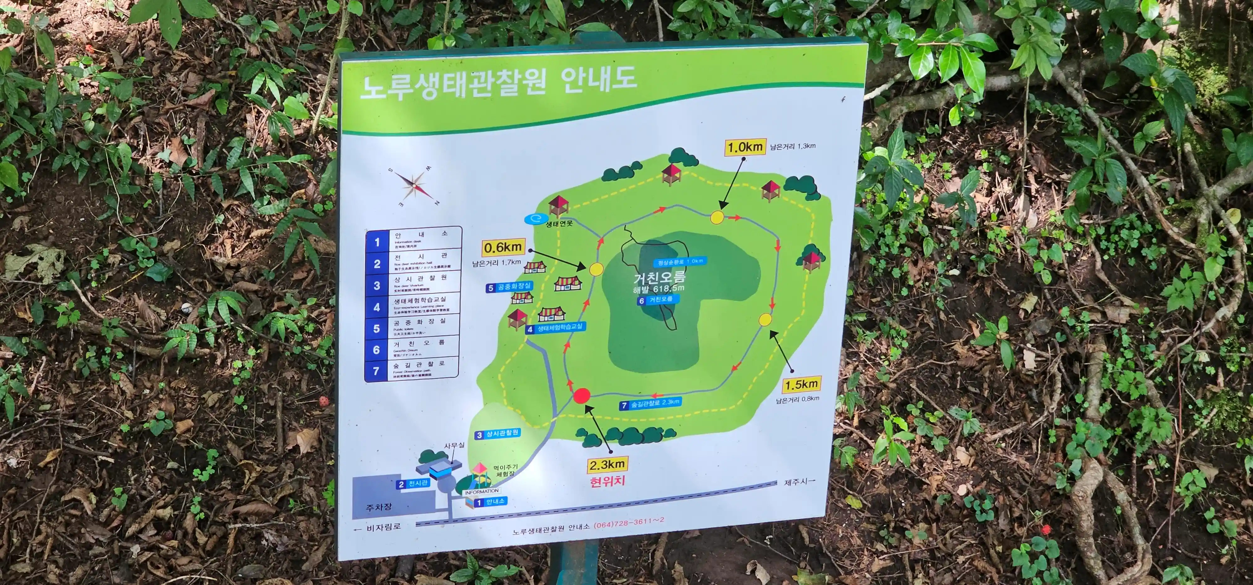 오름 주변 안내.