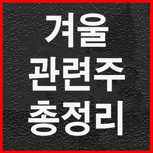  겨울관련주 총정리