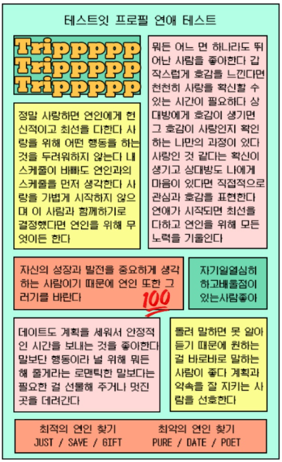 테스트잇 프로필 연애테스트 