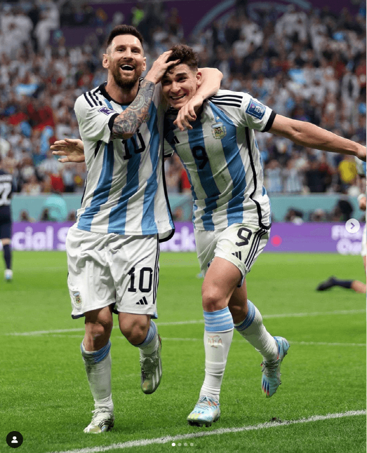 아르헨티나의 메시와 알바레즈 VS 크로아티아전