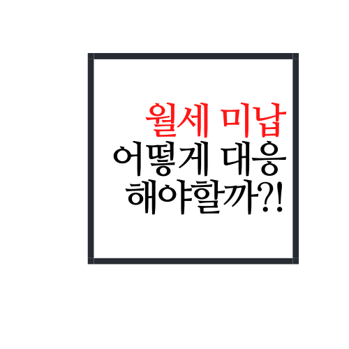  월세 미납에 어떻게 대응해야할까? 알아보자.TXT
