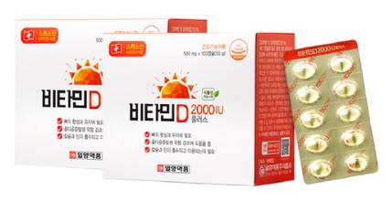 일양약품 비타민D 2000IU 플러스 50g&#44; 100정&#44; 2개