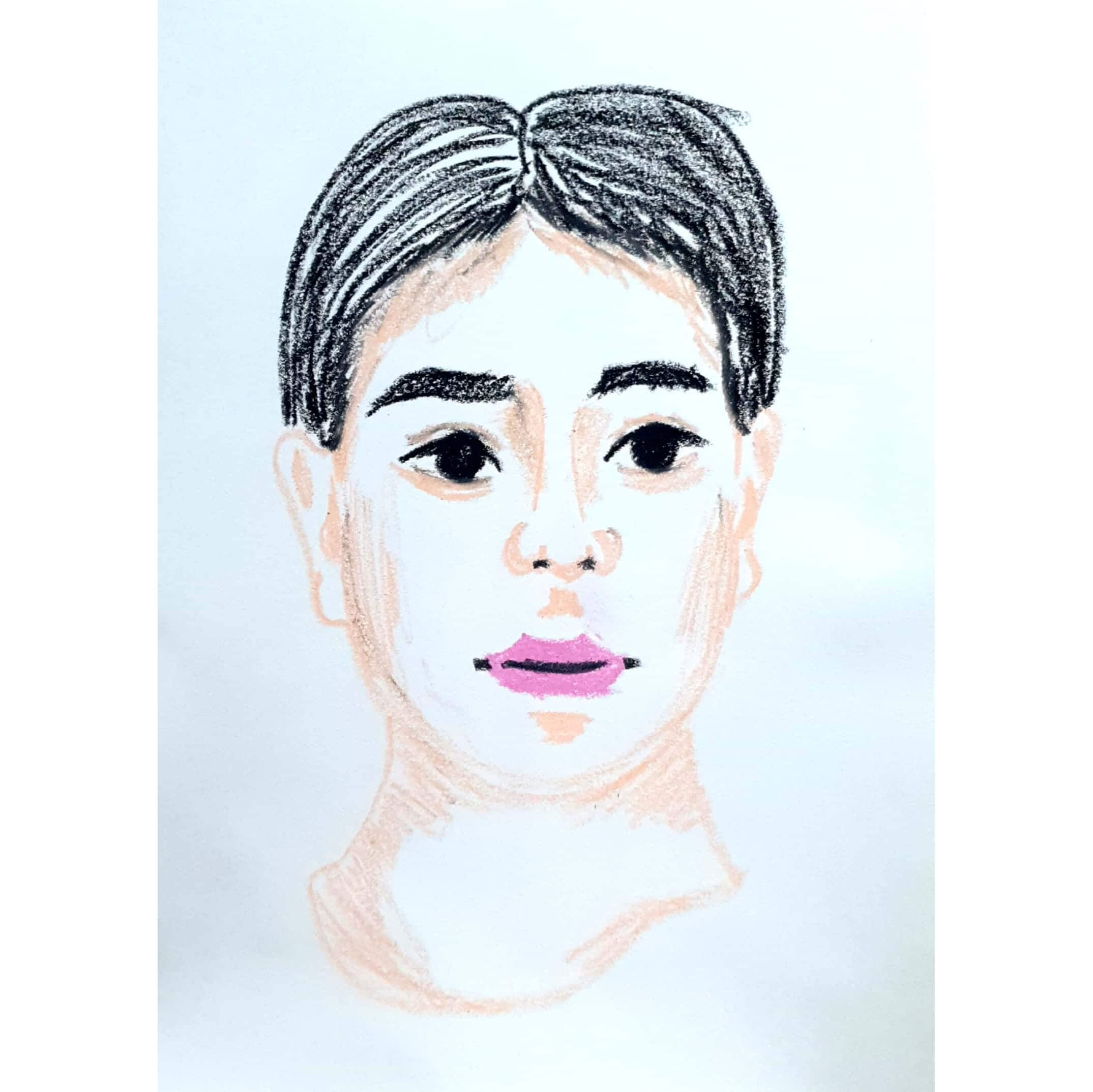  Look Someone 뭔가를 보다 / 일러스트레이션 그림 드로잉 / 인물화 그리기