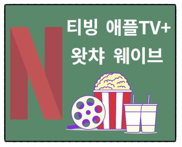 넷플릭스 티빙 웨이브 왓챠 등 OTT서비스와 팝콘