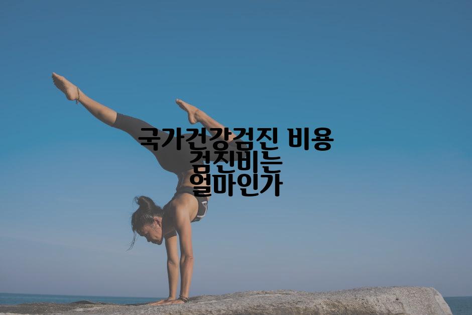 국가건강검진 비용 검진비는 얼마인가