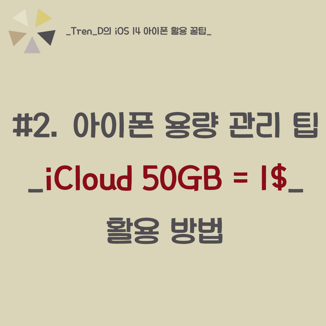  아이폰 12 용량관리 꿀팁 - 아이 클라우드 (iCloud) 50GB = 1$ ?