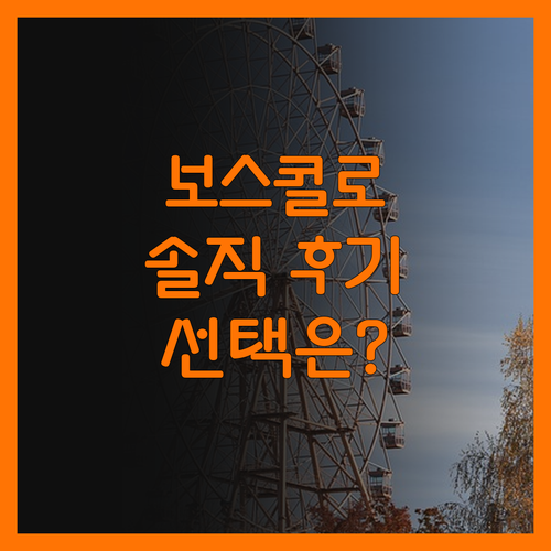 보스콜로 리옹 숙박 후기 솔직한 장단