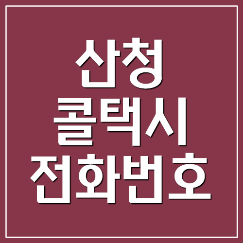 산청 콜택시 전화번호